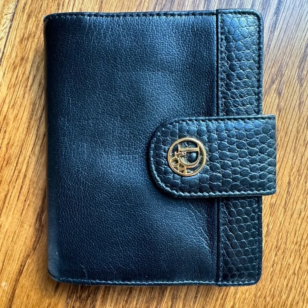 ⚡️Christian Dior Black Leather Compact Wallet (w/ COA)